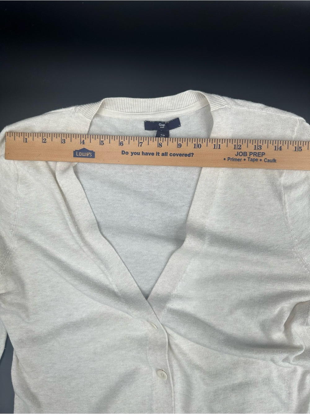 Gap Ivory Button Front Cardigan Womens Medium Coastal Quiet Luxury Lightweight - Picture 7 of 9